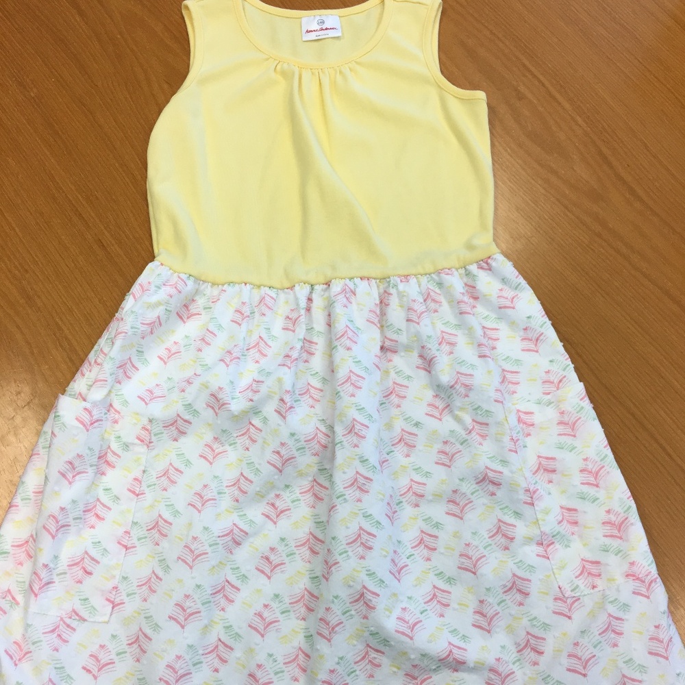 Hanna Andersson pastel tank dress 140 10y GUC